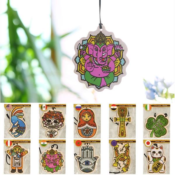 芳香剤 ペーパーエアフレッシュナー 世界のお守り お香 フレグランス