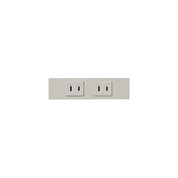 神保電器 受注生産品 コンセントセット 家具・機器用 15A 125V 2個口 ピュアホワイト KAG-2500
