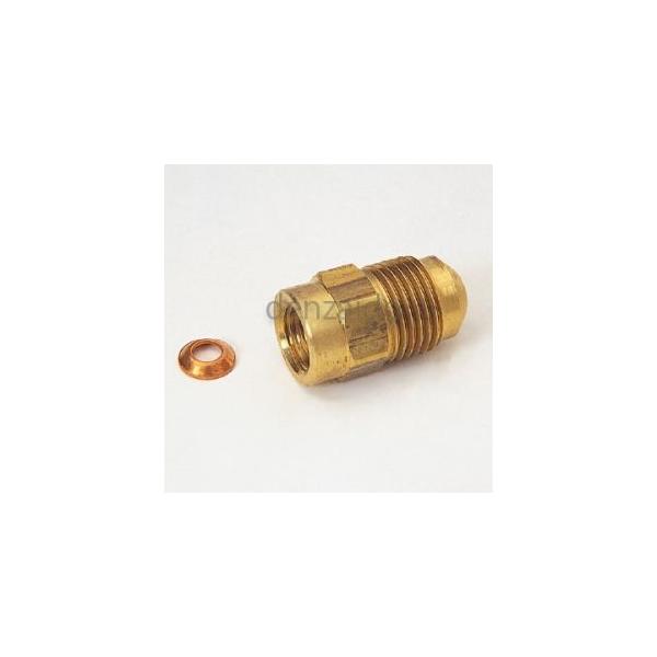 【特長】　●フレアネジのネジ径変換に最適です。　　【仕様】　●メーカー:タスコ　●型番:TA261D3　●商品名:フレアアダプター　●フレア(メス):3/8''(9.53)　●フレア(オス):1/4''(6.35)　●1ヶ入　●日本製