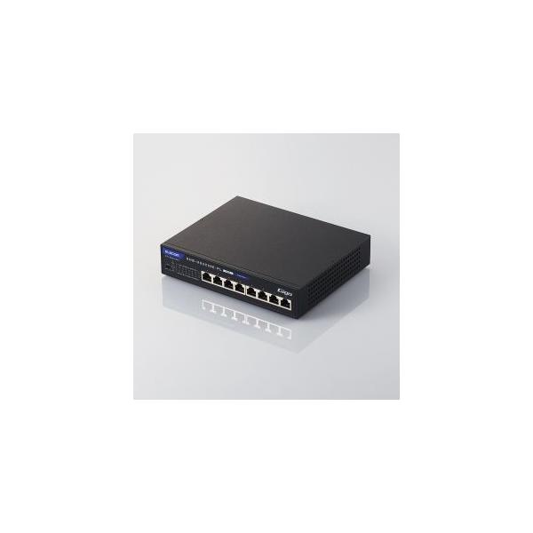 ELECOM レイヤー2 Giga対応 PoE アンマネージスイッチ   EHB-UG2C08E-PL
