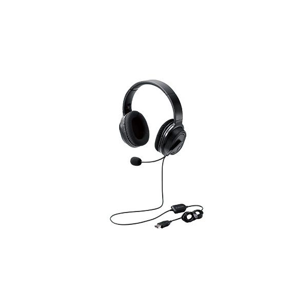 ELECOM wbhZbg USBڑ I[o[wbh^Cv 40mmhCo HS-HP30UBK
