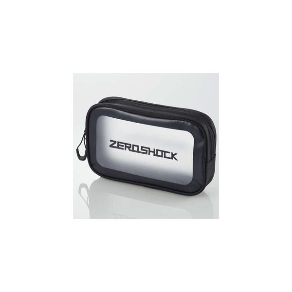 ELECOM アクセサリーポーチ ≪ZEROSHOCK≫ ビデオカメラ用 半透明タイプ ケーブルバンド3個付 DVB-025BK