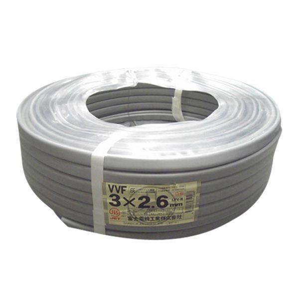 富士電線 VVFケーブル 平形 100m巻 VVF2.6*3C*100M : 電材堂 富士電線 VVFケーブル 平形 100m巻 VVF2.6*3C*100M : 電材堂