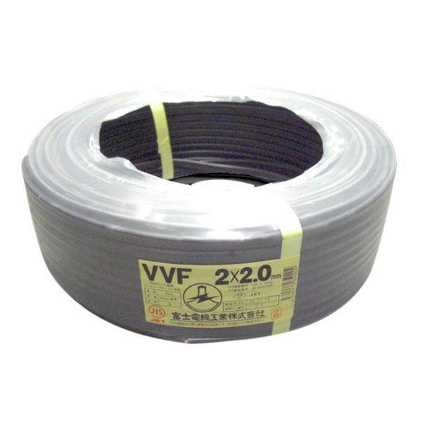 富士電線 VVFケーブル 平形 100m巻 (黒) VVF2.0*2C*100Mクロ 富士電線 VVFケーブル 平形 100m巻 (黒) VVF2.0*2C*100Mクロ