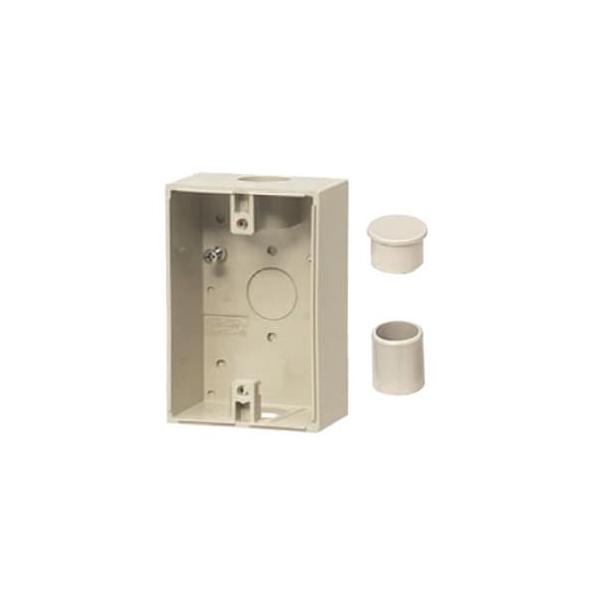 未来工業 露出スイッチボックス 防水コンセント用 VE16・22用 穴径:φ27mm×1 ベージュ PVR22-BC1AJ