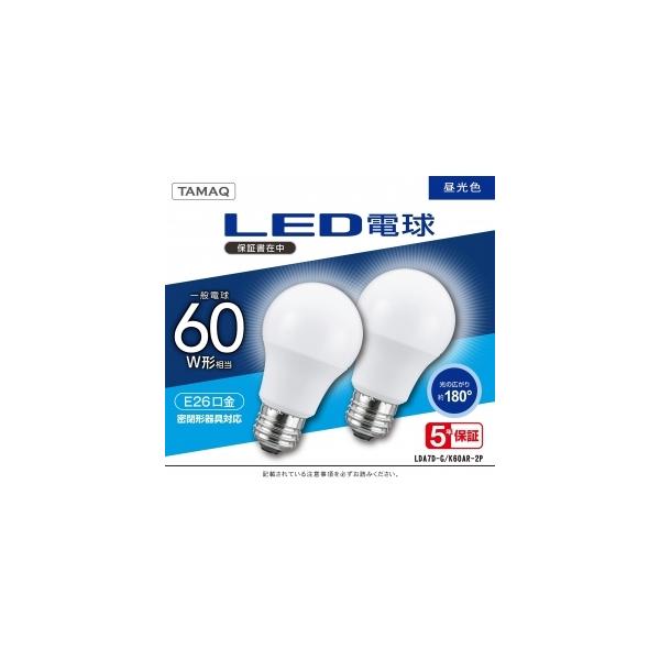 NVCCeBOWp LEDd A` ʓd` 60W F(6500K) E26 2pbN LDA7D-G/K60AR-2P