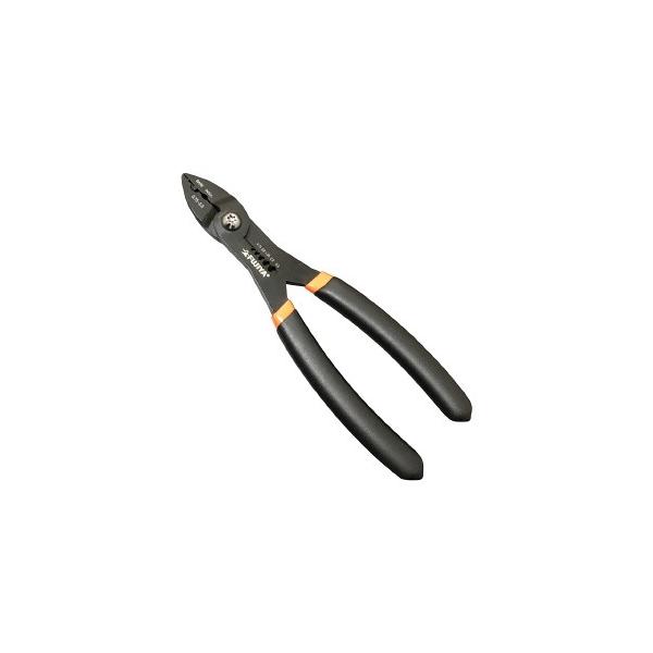 他サイト： フジ矢 電工ペンチミニ 裸・絶縁端子用 サイズ175mm 圧着機能付 FA202の商品画像