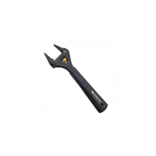 他サイト： フジ矢 先薄モンキーレンチ KUROKIN 黒金 グリップ付 サイズ:214mm 最大開口:0〜38mm FLT-38-BGの商品画像