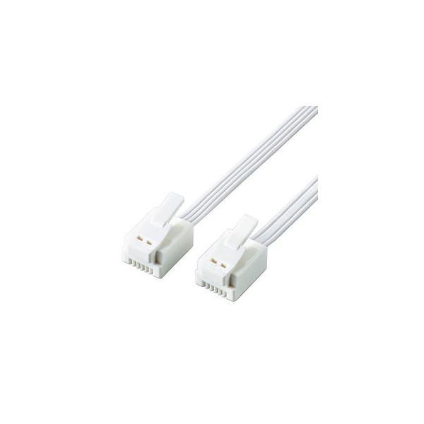 他サイト： ELECOM モジュラーケーブル ツメ折れ防止タイプ 長さ5m MJ-T5WHの商品画像