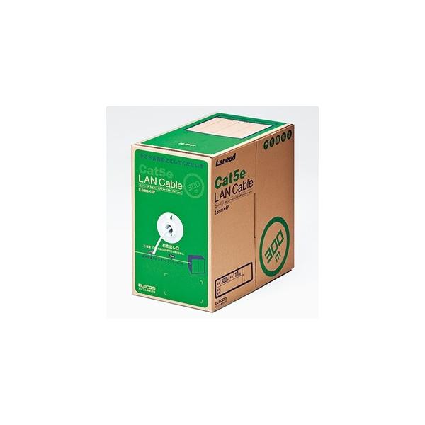 ELECOM LANP[u P[û CAT5EΉ OX}[Nt zpbP[W 300m zCg LD-CT2/WH300/RS