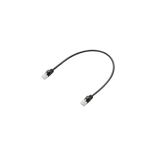 他サイト： ELECOM LANケーブル ソフトタイプ CAT6準拠 ヨリ線 ツメ折れ防止タイプ 結束バンド付 長さ0.3m LD-GPYTB/BK03の商品画像