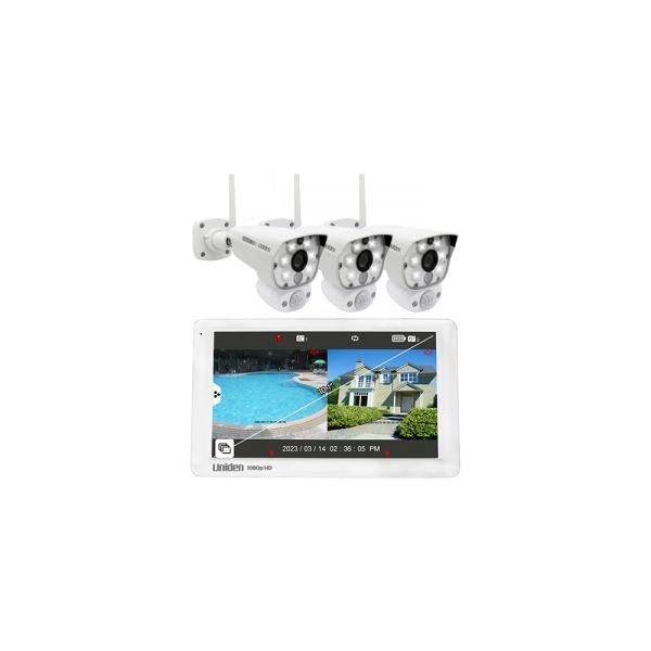 ユニデン．オールインワン　センサーライト付きワイヤレスカメラ・モニターセット ユニデン オールインワン ワイヤレスカメラ・モニターセット