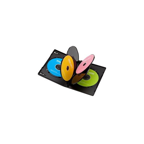 他サイト： サンワサプライ DVDトールケース(6枚収納・3枚セット・ブラック) DVD-TN6-03BKNの商品画像