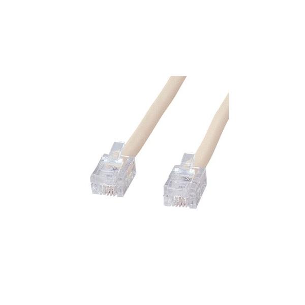 【仕様】●メーカー:サンワサプライ　●型番:TELST3N2　●商品名:シールド付ツイストモジュラーケーブル　●カラー:アイボリー　●ケーブル長:3m　●厚さ×幅(mm):3.3×5.1　●ケーブル:6極2芯仕様　●コネクタ:RJ-11モジ...