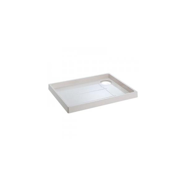 他サイト： 三栄水栓製作所 洗濯機パン トラップ穴左側 寸法:800×640mm アイボリーホワイト H541-800Lの商品画像