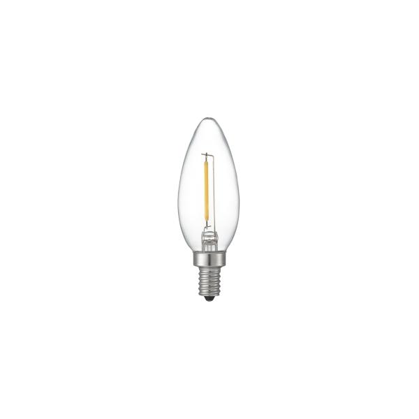 電材堂 フィラメントLED 10W C32 シャンデリア形 E12 クリア LDC1LG32E12C2DNZ