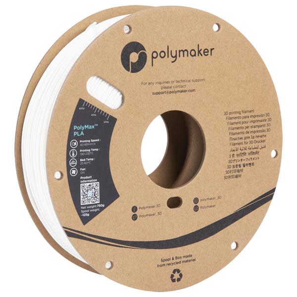 【仕様】●メーカー:Polymaker　●型番:PA06002　●商品名:フィラメント　●PolyMax　PLA　●カラー:ホワイト　●平均フィラメント径(mm):1.75(&amp;#xFF1C;±0.05、通常は〜±0.02)　●推奨プ...
