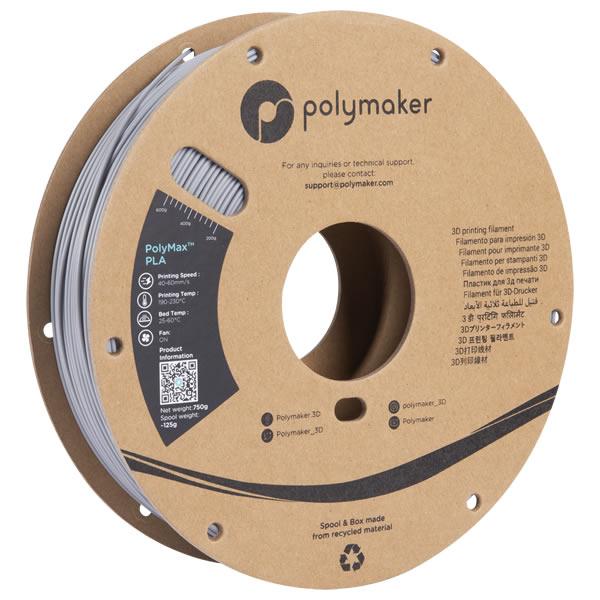 【仕様】●メーカー:Polymaker　●型番:PA06003　●商品名:フィラメント　●PolyMax　PLA　●カラー:グレー　●平均フィラメント径(mm):1.75(&amp;#xFF1C;±0.05、通常は〜±0.02)　●推奨プリ...