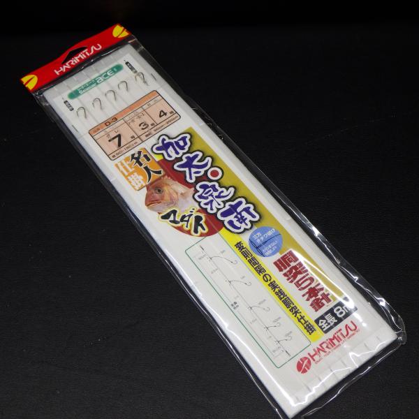 Harimitsu 加太・泉南マダイ 胴突5本針仕掛 グレ7号 ハリス3号 全長8m ※未使用在庫品(34n0809)※メール便1