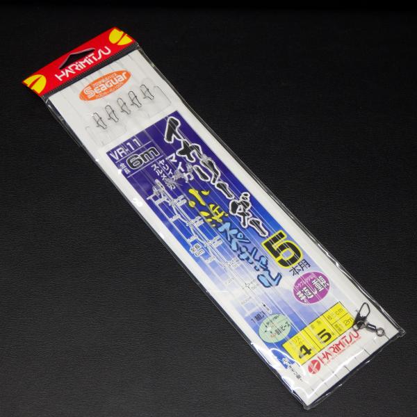 ハリミツ イカリーダー小浜スペシャル 5本用 ハリス4号幹糸5号枝5cm間隔1.2m全長6m VR-11 ※未使用在庫品(39u0304)※メール便1