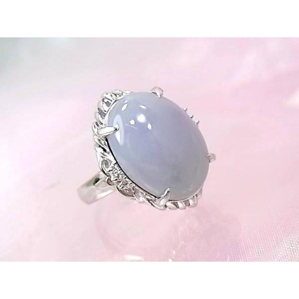 新品仕上げ済】鑑別書付！ 11.40ct 天然翡翠 ラベンダー翡翠 Pt900 