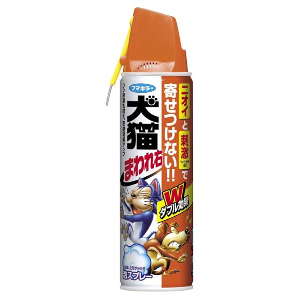 他サイト： フマキラー 犬猫忌避剤 犬猫まわれ右スプレー 350ml 糞尿 被害 消臭 泡スプレー 犬 猫の商品画像