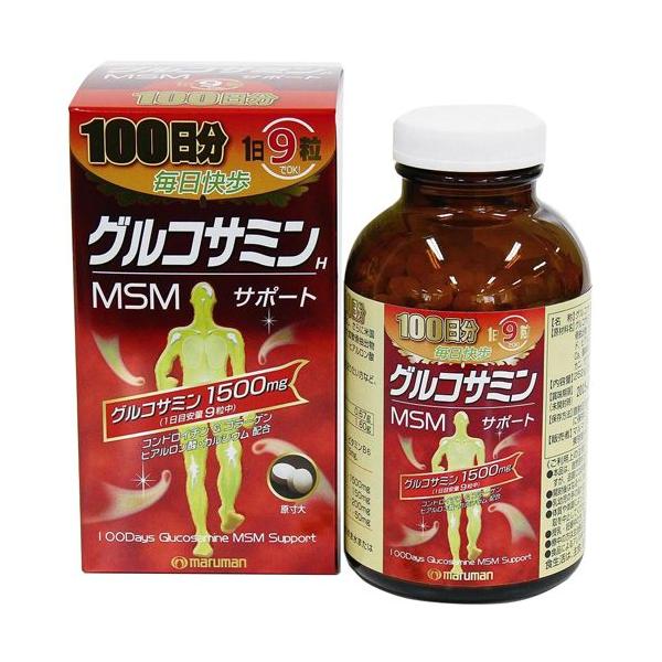 商品説明：「マルマン グルコサミン MSMサポート 900粒」は、高純度グルコサミンを1500mg(9粒中)配合し、さらにMSM(メチルサルフォニルメタン)、コラーゲン、ヒアルロン酸などを配合した栄養補助食品です。活動的な毎日をサポートしま...