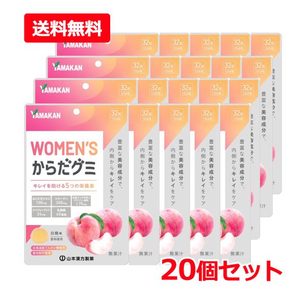 山本漢方製薬 【送料無料・20個セット】【山本漢方】MEN'Sからだグミ