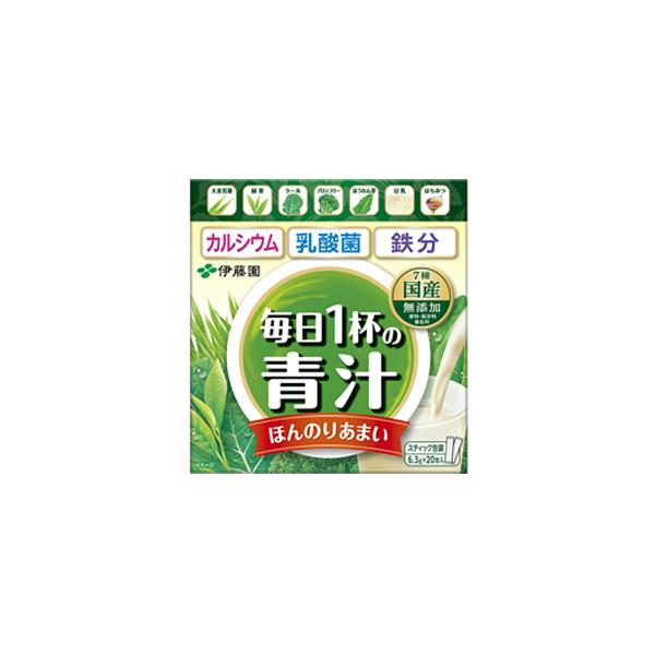 他サイト： 伊藤園 毎日1杯の青汁 ほんのりあまい (まろやか豆乳ミックス) 6.3g×20包 粉末　の商品画像