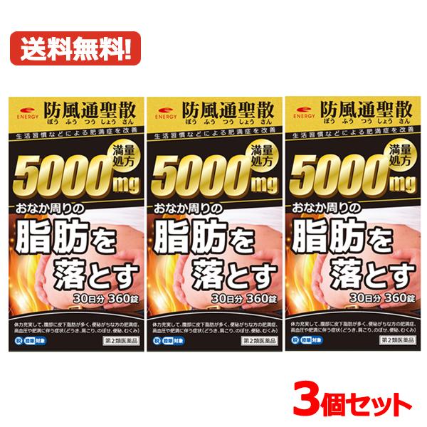 ENERGY 【送料無料】3個セット エナジー 防風通聖散料5000 360錠 ENERGY 【送料無料】3個セット エナジー 防風通聖散料5000 360錠