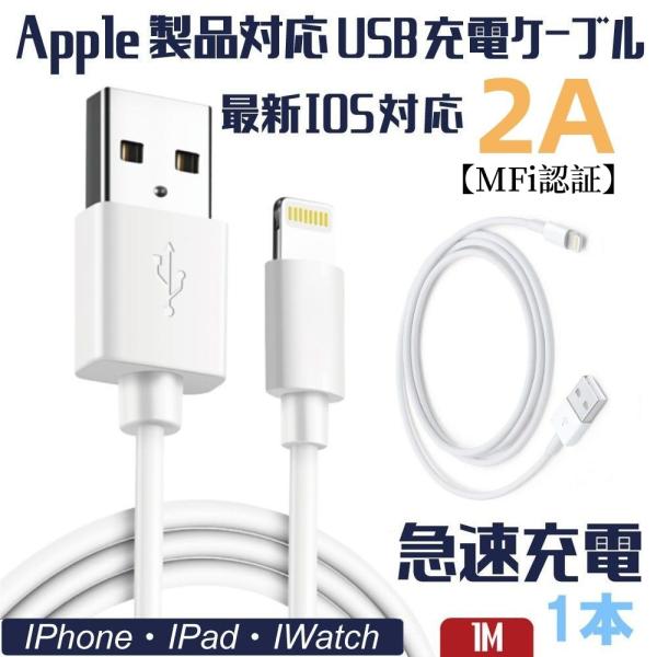 iPhone充電ケーブル 充電器 コード 1m 急速充電 断線防止 強化