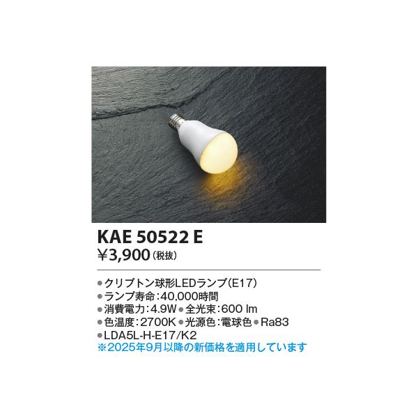 コイズミ照明 LED 2本セット コイズミ照明 KAE50522E E17ランプLDA5L/50形相当/27K : でんきサロン