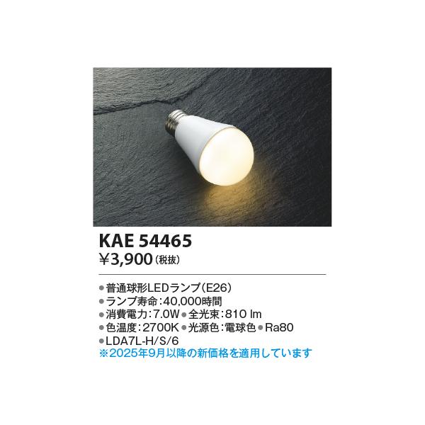 コイズミ照明 KAE54465 E26ランプLDA7L/60形相当/27K : でんきサロンま