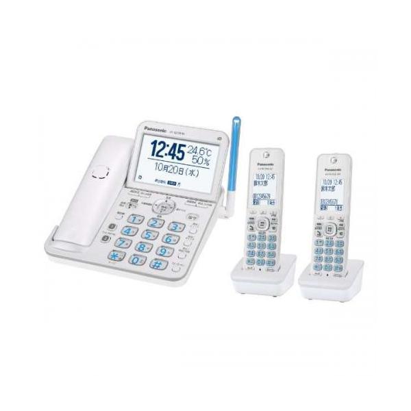 パナソニック コードレス電話機(子機2台付き) 温度・湿度アラーム搭載 パールホワイト VE-GD78DW-W denkichiweb_4549980486481