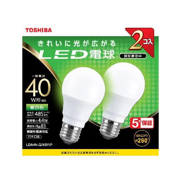 ���� TOSHIBA LED�d�� 40W �S���� N�F 2P LDA4N-G/40V1P �qLDA4NG40V1P�r