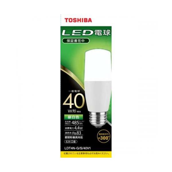 TOSHIBA 東芝 LED電球 一般電球形 485lm(昼白色相当)LDT4N-G/S