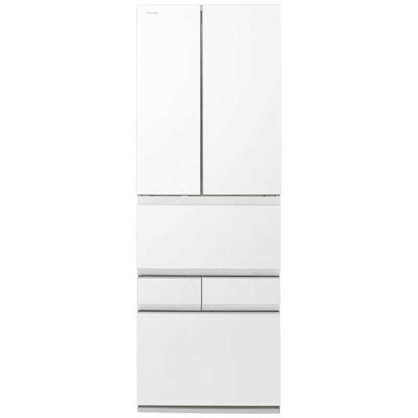 TOSHIBA 冷蔵庫 本体 ホワイト　2021年 東芝 TOSHIBA 冷蔵庫 6ドア 観音開き 487L VEGETA XFSシリーズ