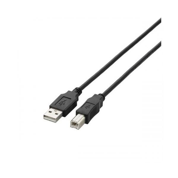 ELECOM USB�P�[�u�� USB2.0 A-B�^�C�v 1m �u���b�N U2C-BN10BK �G���R�� �qU2CBN10BK�r