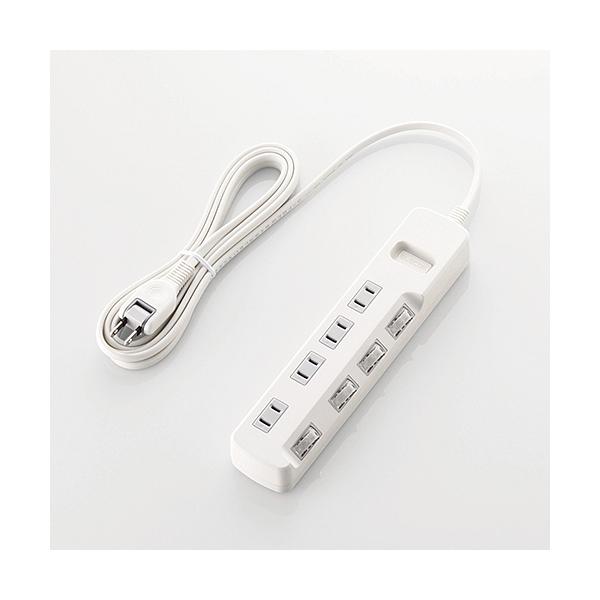 �G���R�� ELECOM �ʃX�C�b�`�t �ȃG�l�^�b�v 4�� 3m �z���C�g T-E5A-2430WH �qTE5A2430WH�r