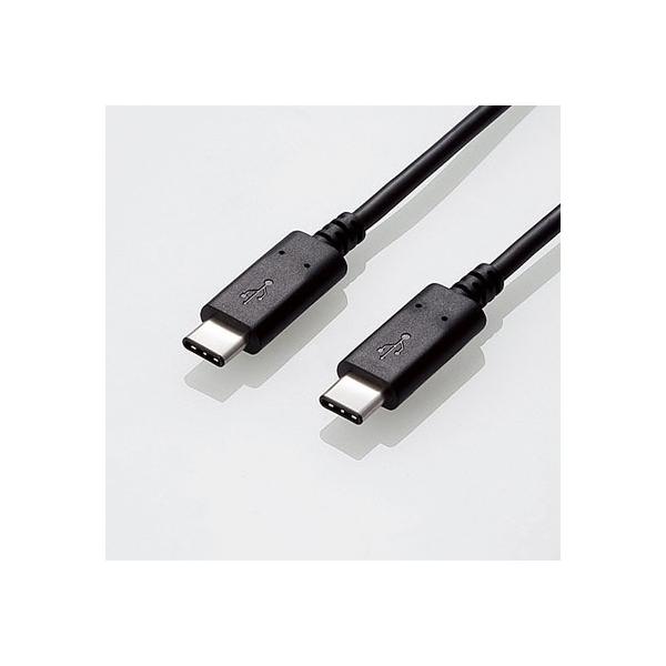 �G���R�� ELECOM USB3.1�P�[�u�� C-C�^�C�v �F�ؕi PD�Ή� 3A�o�� 1.0m �u���b�N USB3-CCP10NBK �qUSB3CCP10NBK�r