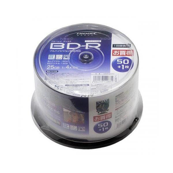 HI-DISC ハイディスク BD-R 25GB 4倍速 51枚 HDBDR130YP51(2504998)