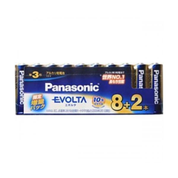 パナソニック アルカリ乾電池単3形 8本+2本パック(増量パック) Panasonic EVOLTA LR6EJSP/ 10S 返品種別A