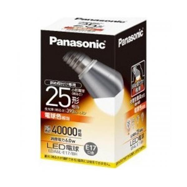 Panasonic   斜め取付け専用LED電球 小型電球形 390lm  電球色 口金E17  LDA6LE17BH パナソニック