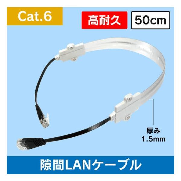 カテゴリー6対応の隙間LANケーブル