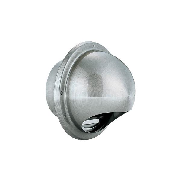 ◆適用パイプ（内径） 98〜111 ◆材質： 本体／SUS304◆丸型・アミ付・取付穴付　※防虫網　SUS304　φ0.23×16メッシュ◆仕上げ： クリアー・ ヘアーライン（フード）アクリル電着塗装仕上げ