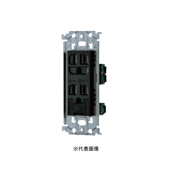 パナソニック WTL11323B 配線器具 SO-STYLE 埋込アースターミナル付接地ダブルコンセント 金属枠付 定格 15A 125V ブラック