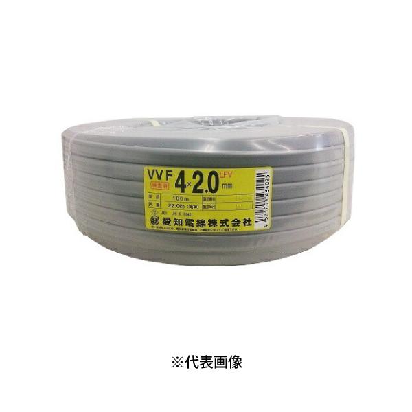 愛知電線 VVF2.0mm×4C VVFケーブル 100m巻 灰色 : 電材BLUEWOOD
