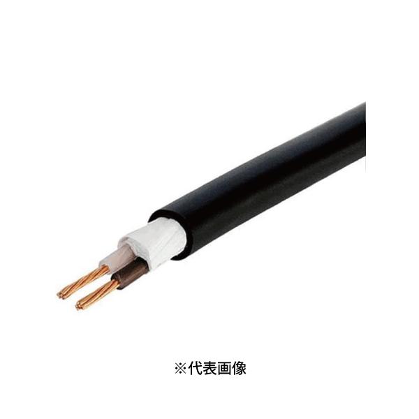 600V CV 5.5sq 2芯 2C 黒ケーブル23m