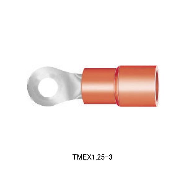 ニチフ TMEX1.25-3 絶縁被覆付圧着端子R形 色 赤 ポリ塩化ビニル ニチフ TMEX1.25-3 絶縁被覆付圧着端子R形 色 赤 ポリ塩化ビニル
