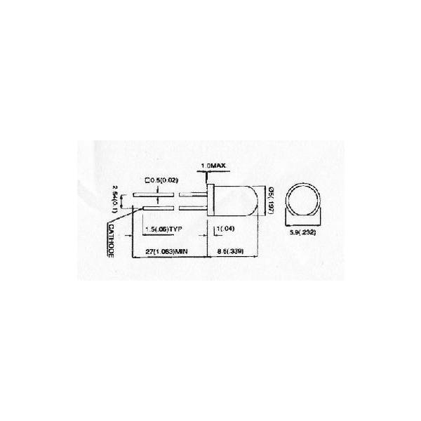 【郵便代込・送料無料】自己点滅型赤色拡散タイプLED（5φ）-3本-5R3HDBL-2